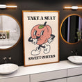 Load image into Gallery viewer, Funny Bathroom Print: Sweet Cheeks Peach - UK Art Prints

