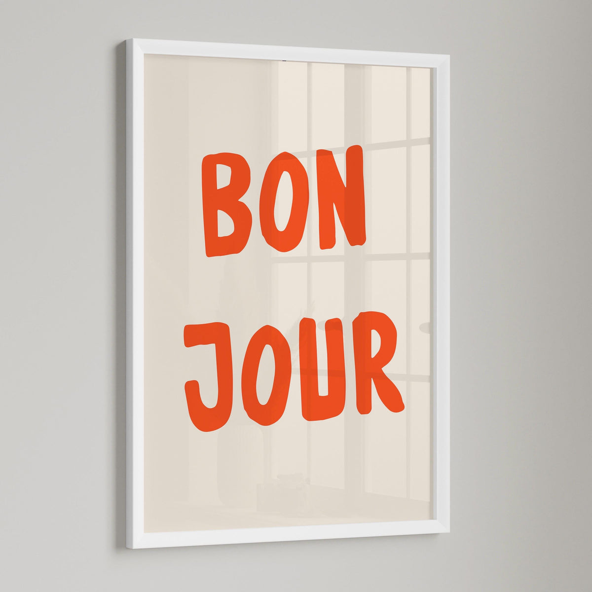 Bonjour French Print: Colorful Hallway Welcome Art