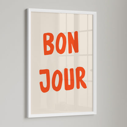 Bonjour French Print: Colorful Hallway Welcome Art