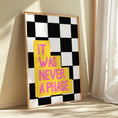 Load image into Gallery viewer, Song Lyrics Print - Checkerboard Wall Art - Nostalgic Posters - Emo Home Decor
