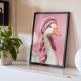 Load image into Gallery viewer, Funny Goose Bathroom Print: Quirky Pink Wall Art
