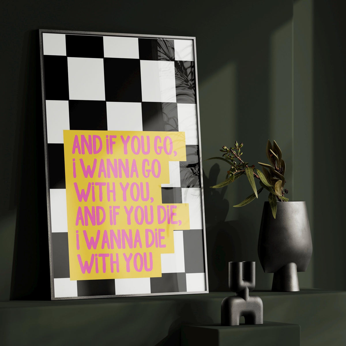SOAD Lyrics Print: Emo Checker Gallery Wall Art