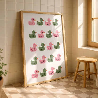 Cute bathroom , Bathroom ducks, Bathroom wall art, framed prints, , funny bathroom prints, bathroom art, home decor prints, bathroom poster