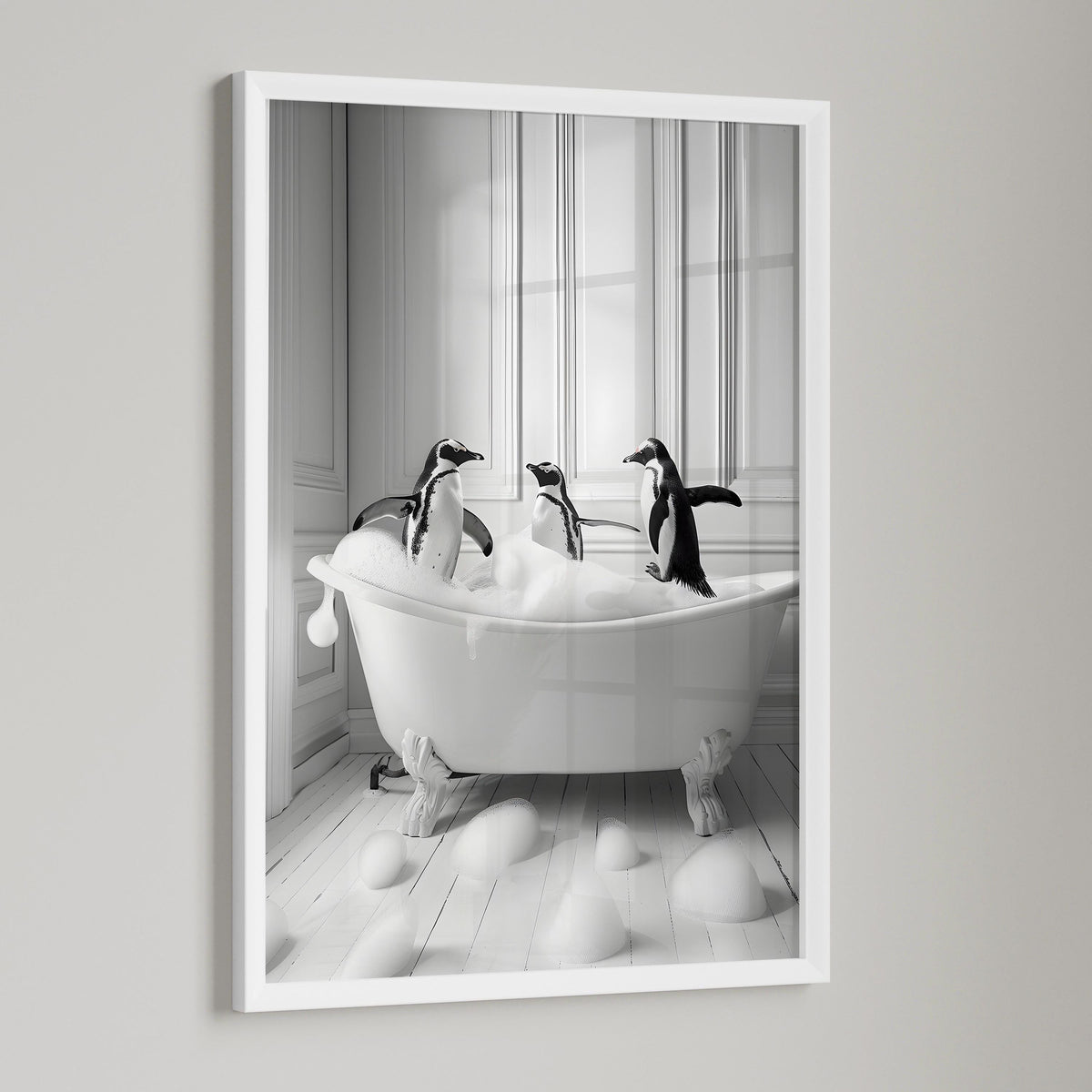 Funny Donkey Bathroom Art Print: Quirky Animal Poster