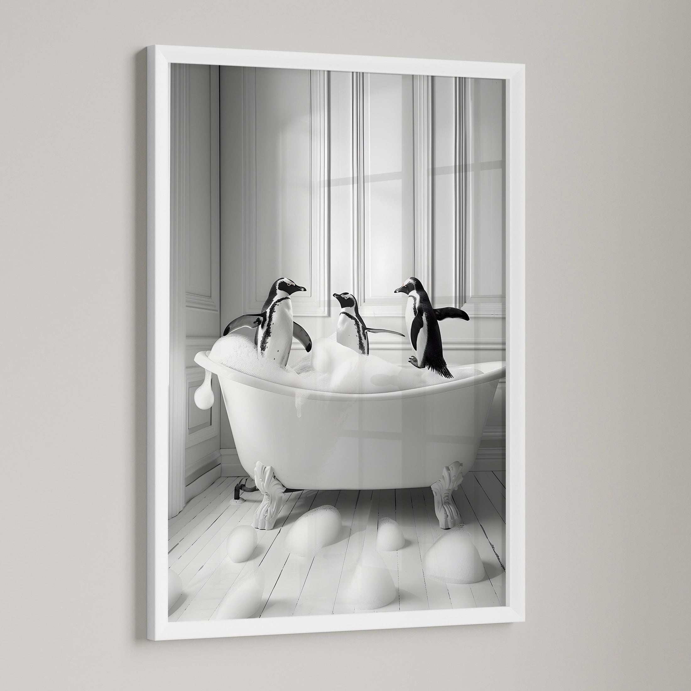 Funny Donkey Bathroom Art Print: Quirky Animal Poster