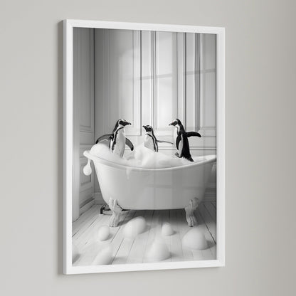 Funny Donkey Bathroom Art Print: Quirky Animal Poster