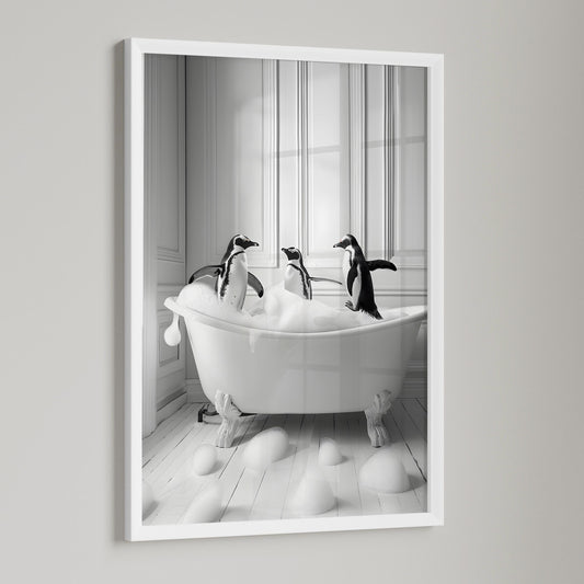 Funny Donkey Bathroom Art Print: Quirky Animal Poster