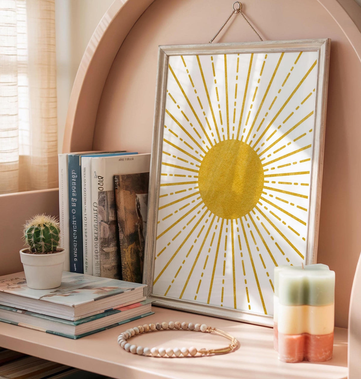 Boho Decor | Sun Print | Sunshine Wall Art | Yellow Wall Decor | Gallery Wall | Sunny Decor