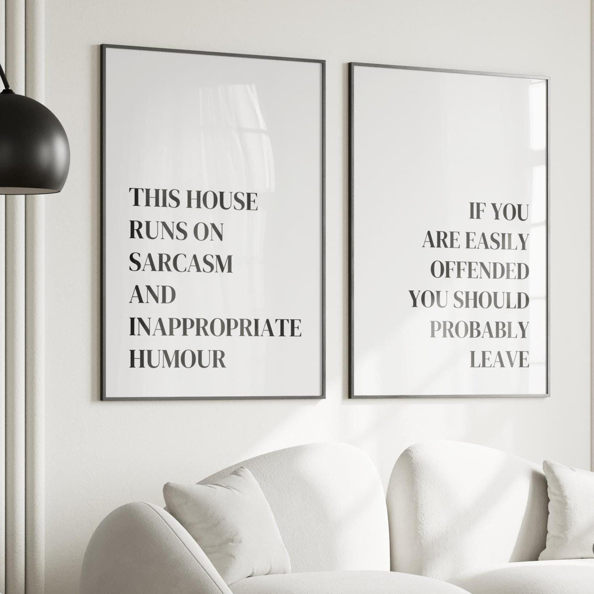 Sarcastic Prints - Funny Set of 2 prints - Crazy House Poster