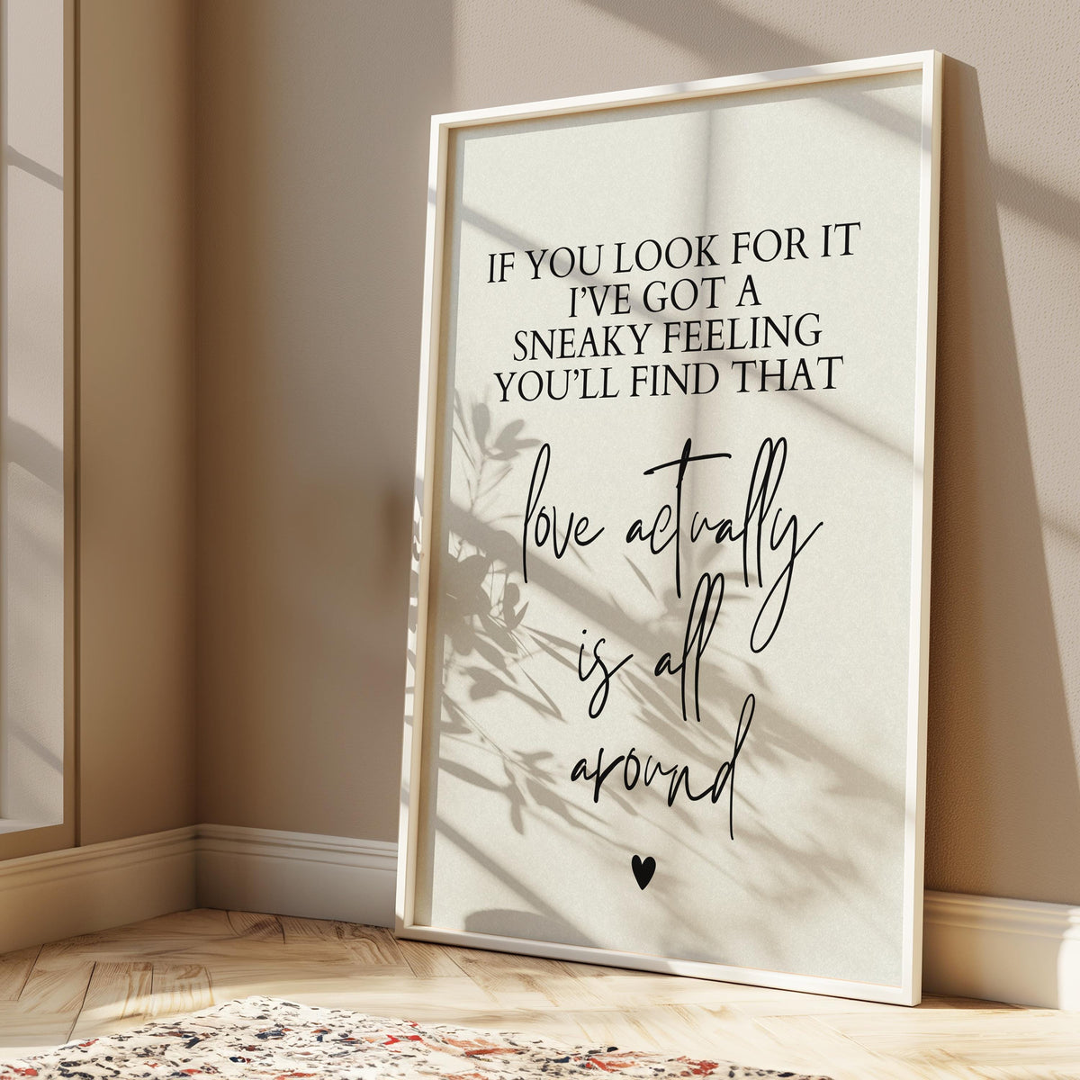Christmas Prints - Hugh Grant - Xmas posters - Typography Art - Love Wall Art