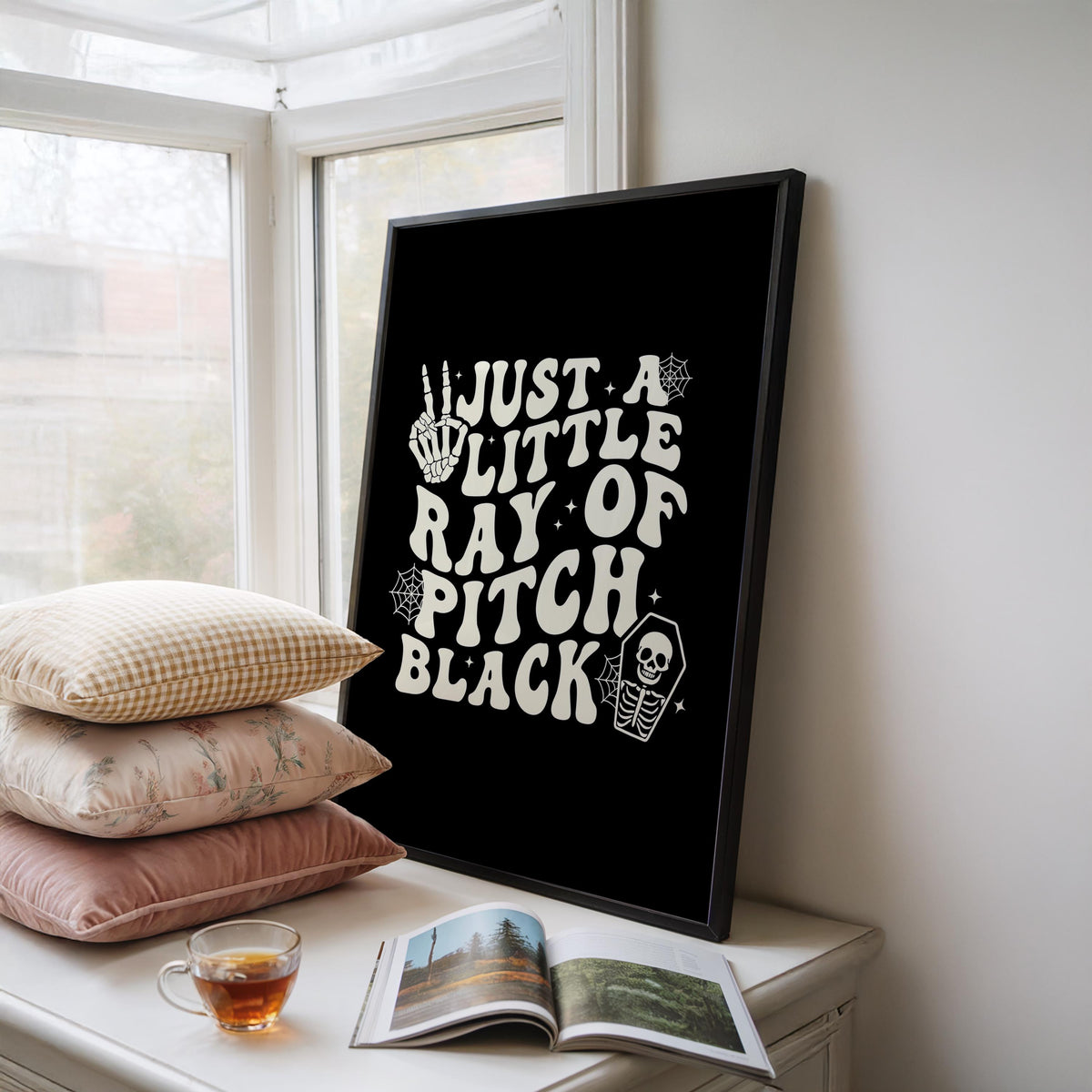 Funny Quote Art Print - Gothic Emo Decor - Black Sarcastic Posters