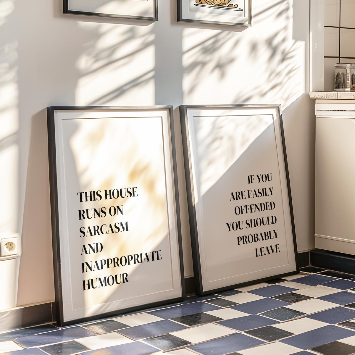 Sarcastic Prints - Funny Set of 2 prints - Crazy House Poster