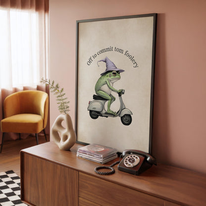 Commit Tom Foolery - Frog Print - Funny Wall Art Poster