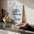 Load image into Gallery viewer, Funny Kitchen Wall Art Print - Bake Off 'Bon Appetit' Quote - Cooking Decor - James Akester Quotes

