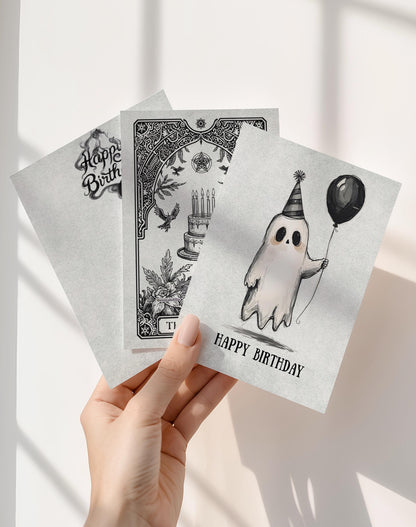 Alternative Birthday Cards - Goth Birthday Card - Emo Birthday Card - Dark Birthday Card - Skeleton Card