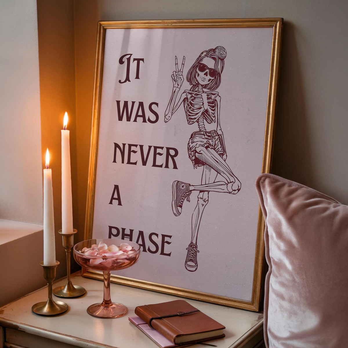 Skeleton Prints - It was never a phase - Nostalgic Posters - Emo Home Decor
