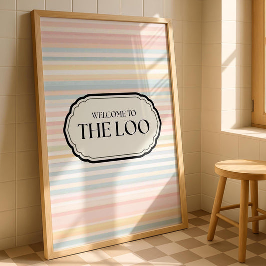 Toilet Wall Art Print - Fun Home Decor - Bathroom Wall Art - Toilet Decor - Colourful Toilet Art - Prints for Loo
