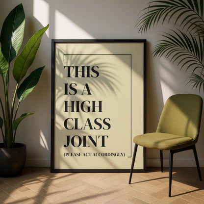 Sarcastic Humor Quote Print - Typography Prints - Funny Poster - Cream Wall art
