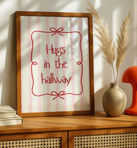 Hugs in the hallway - Hallway Decor - Cute Home Welcome Sign