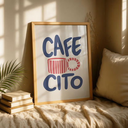 Cafecito Art - Kitchen Decor - Coffee Kitchen Print - Cafe Decor
