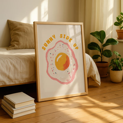 Sunny Egg Kitchen Print - Bright Foodie Wall Art - Kitchen Poster - Dining Decor