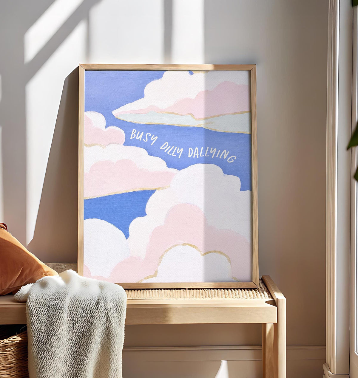 Dilly Dally Print - Retro Prints - Cloud Wall Art -