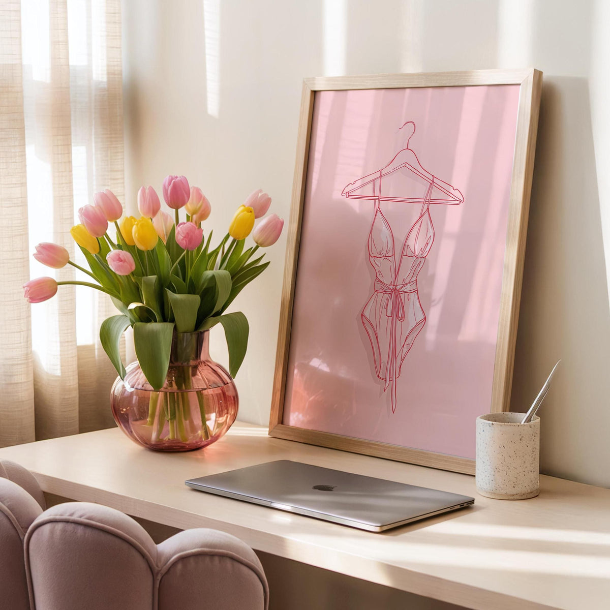 Dressing Room Prints - Pink Home Decor for Girls Room - Feel Good Quotes - Preppy Wall Art