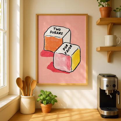 Sugar print - Kitchen Decor - Wall prints for kitchen - Tea Coffee Print