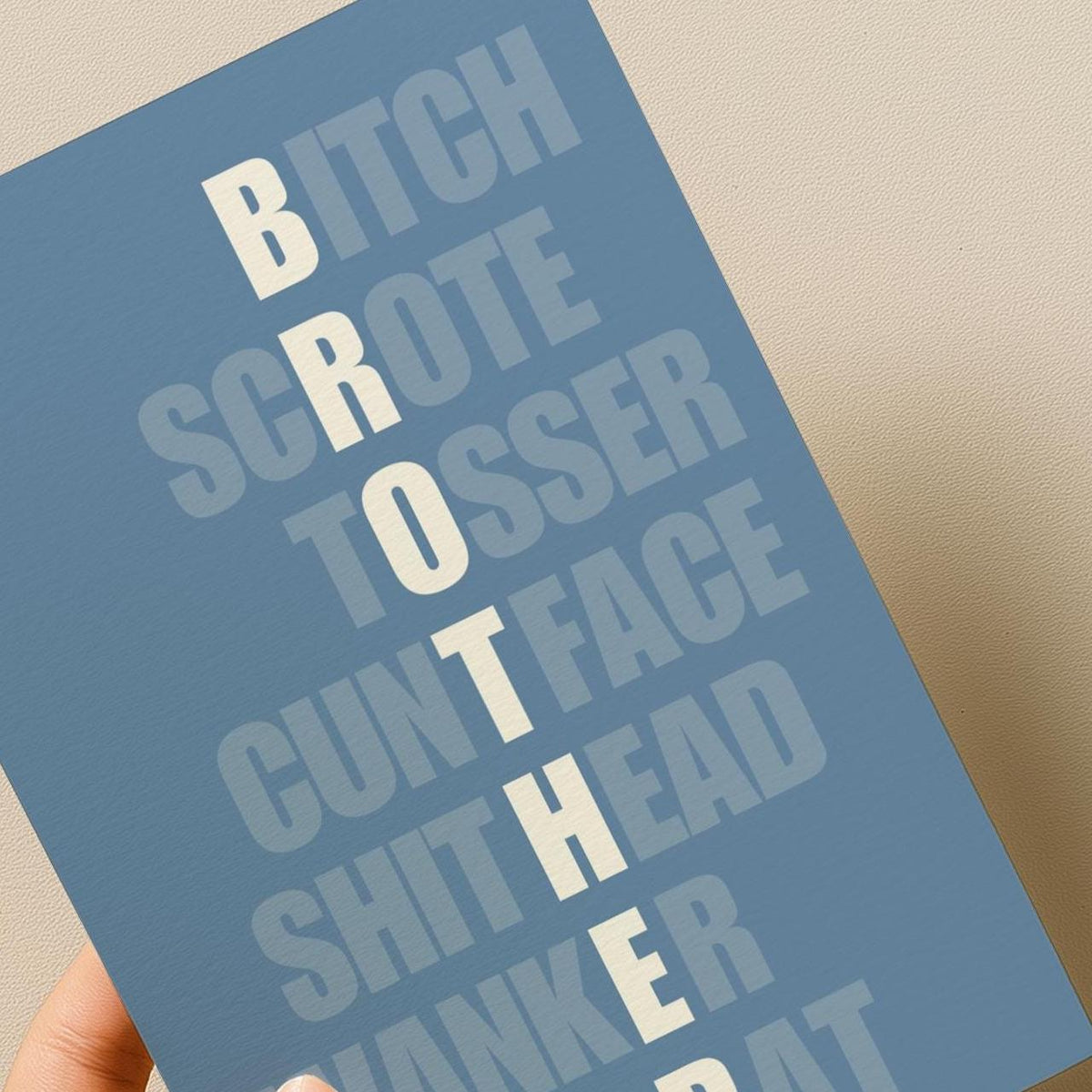 Sweary Brother card - Funny Birthday Card - Funny Brother Card - Offensive Card