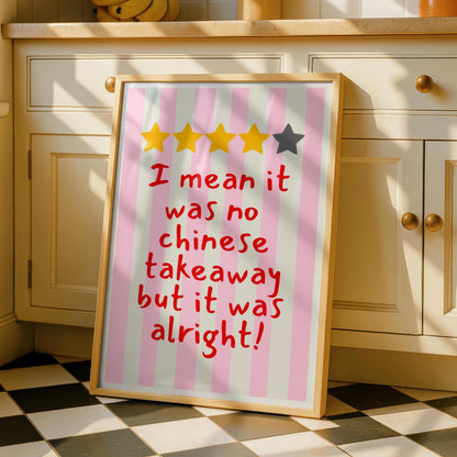 Kitchen review - Funny Kitchen Wall Art Print - Chef review - Cooking Decor - Kitchen decor