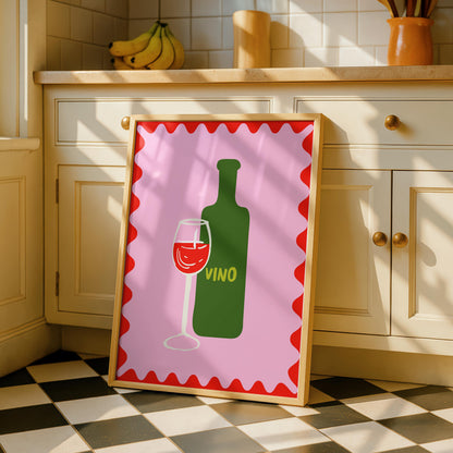 Vino Prints - Wine decor - Home Bar Poster - Kitchen prints