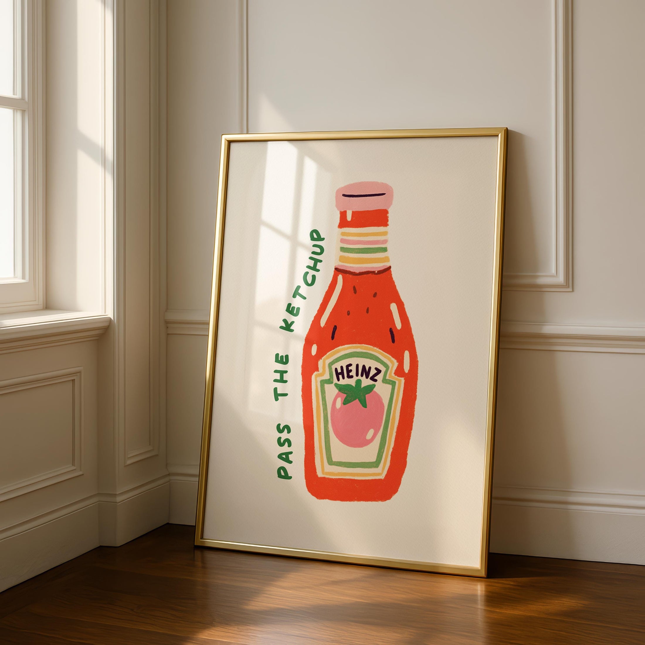 Ketchup Kitchen Print - Red Sauce Print - kitchen Decor - Dining Room Poster