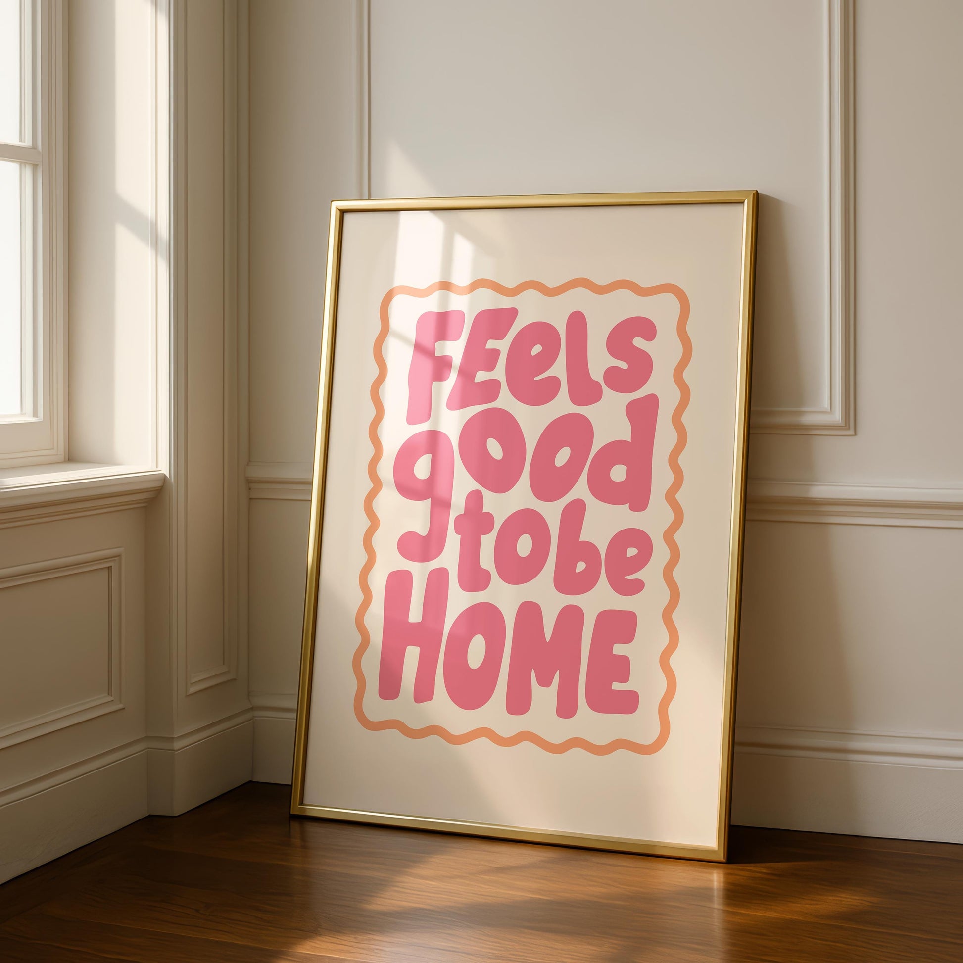 feels good to be home - welcome quotes - Colorful Hallway Welcome Art - pink wall art