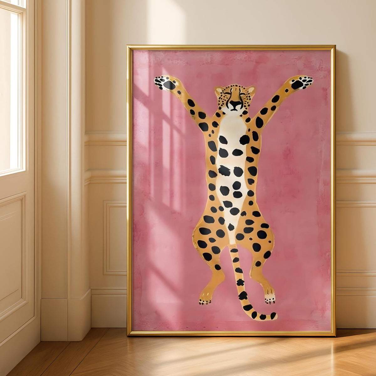 Pink Leopard Print - Funky Kitchen Wall Art - Eclectic Prints - Maximalist Decor