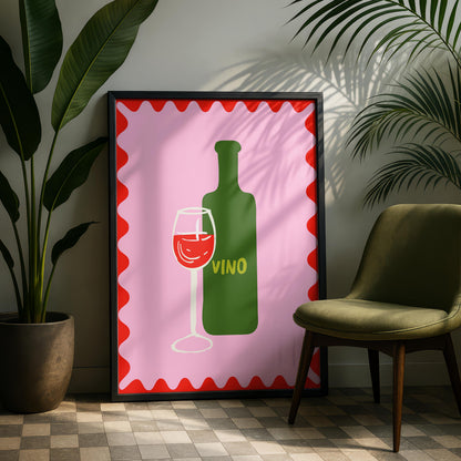 Vino Prints - Wine decor - Home Bar Poster - Kitchen prints