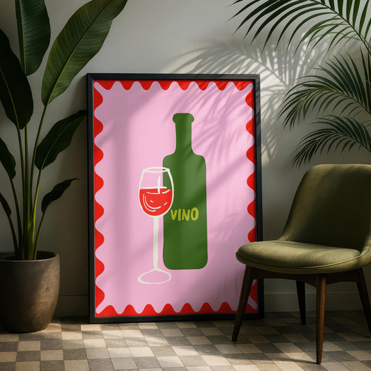 Vino Prints - Wine decor - Home Bar Poster - Kitchen prints