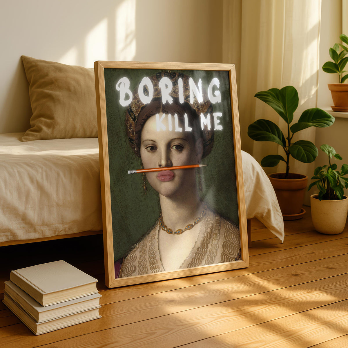 Altered Art - Office Prints - Vintage Old Prints - Gallery Wall Decor - Boring Print
