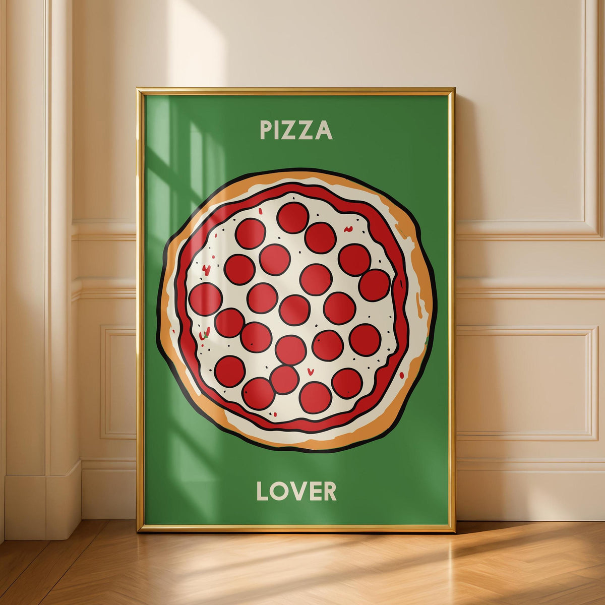 Pizza Lover Art - Fun Kitchen Decor - Dining Prints - Cafe Poster - fun Colourful Wall Art