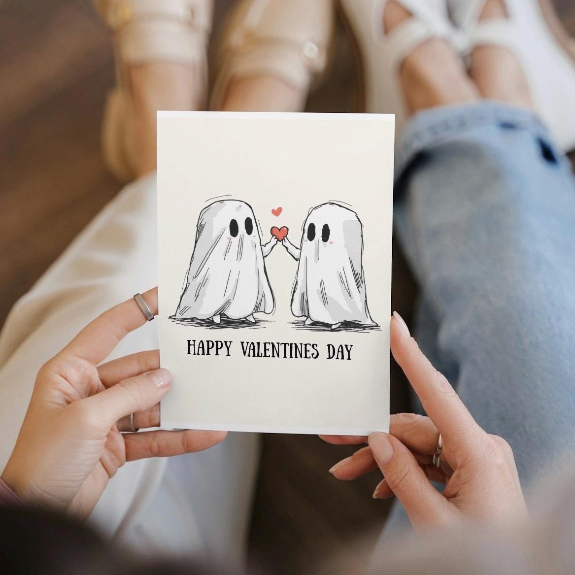 Alternative valentine Cards - Goth valentine Card - Emo valentine Card - Dark valentine Card - ghost Card