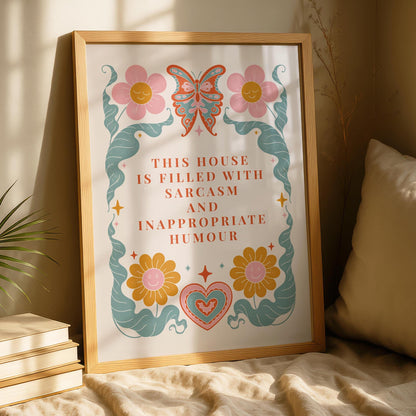 Sarcastic Humour Quote Print - Funny Home Poster - This House Wall Art
