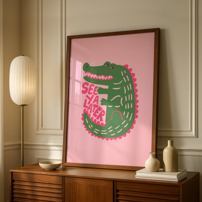 See ya later alligator - hallway prints - Hallway Decor - Goodbye Prints