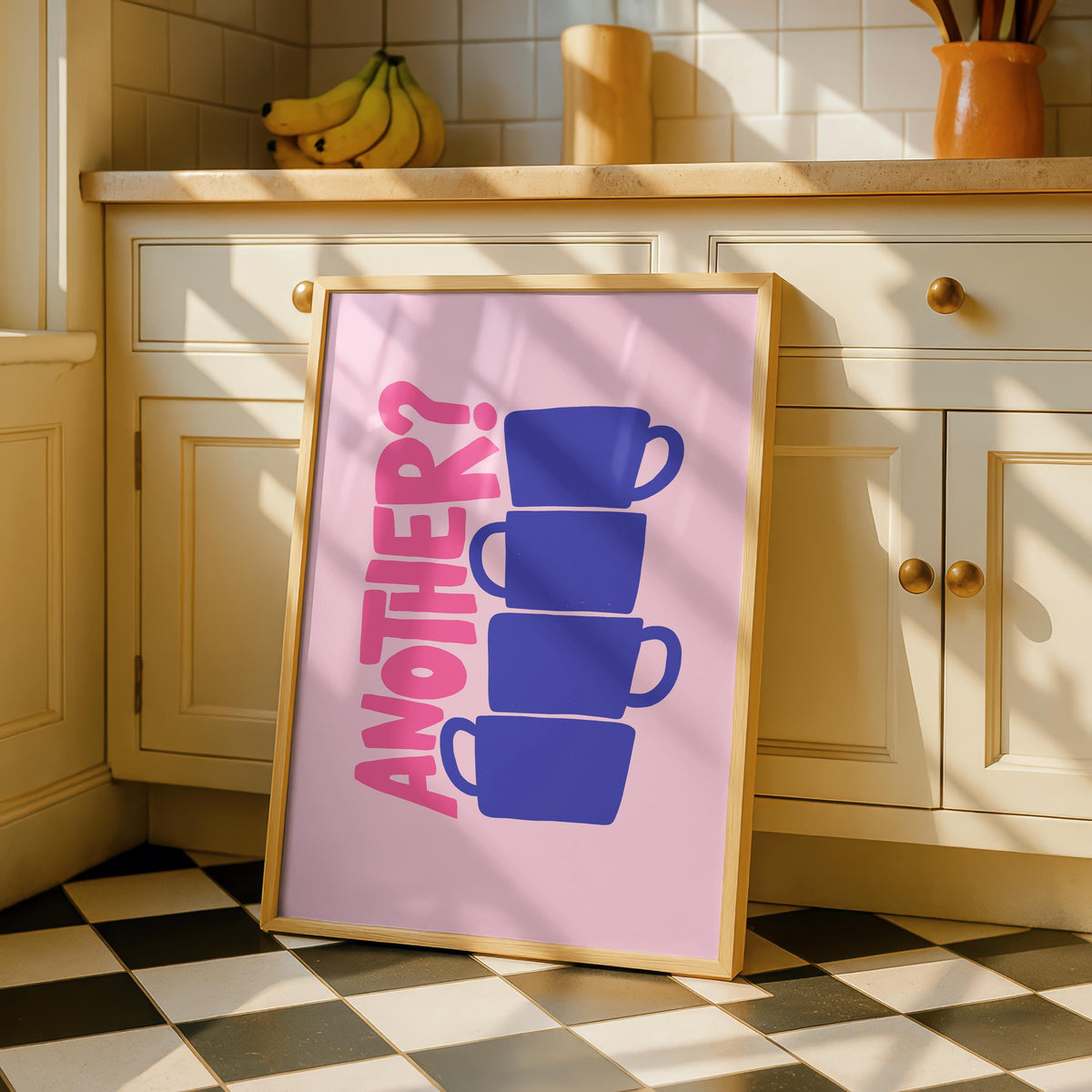 Funny Coffee Tea Kitchen Print - Another Tea? Another Coffee? Cafe Prints