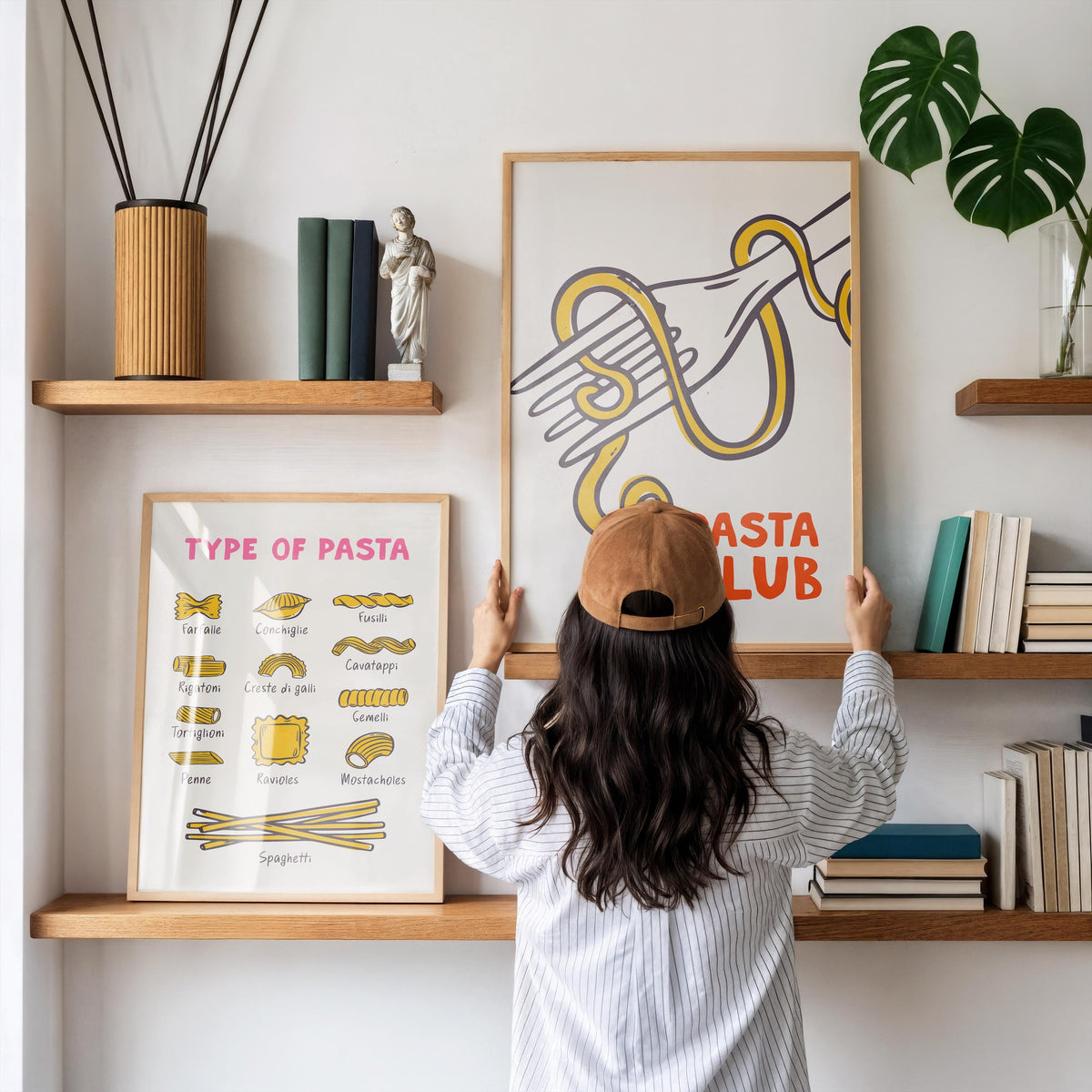Set of 2 pasta Prints - Kitchen Wall Art - Dining Room Posters