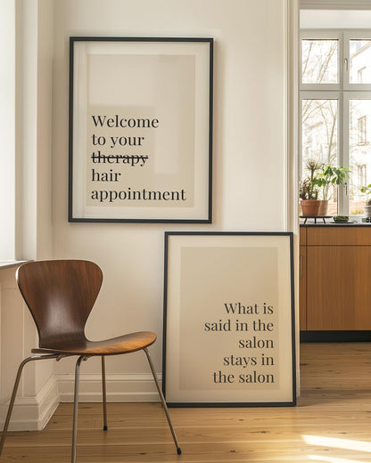 Set of 2 Salon Prints - Salon Decor - Hair Dressers Wall Art