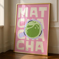 Load image into Gallery viewer, Matcha Art - Kitchen Decor - Pink Prints for kitchen - Pink and green Decor
