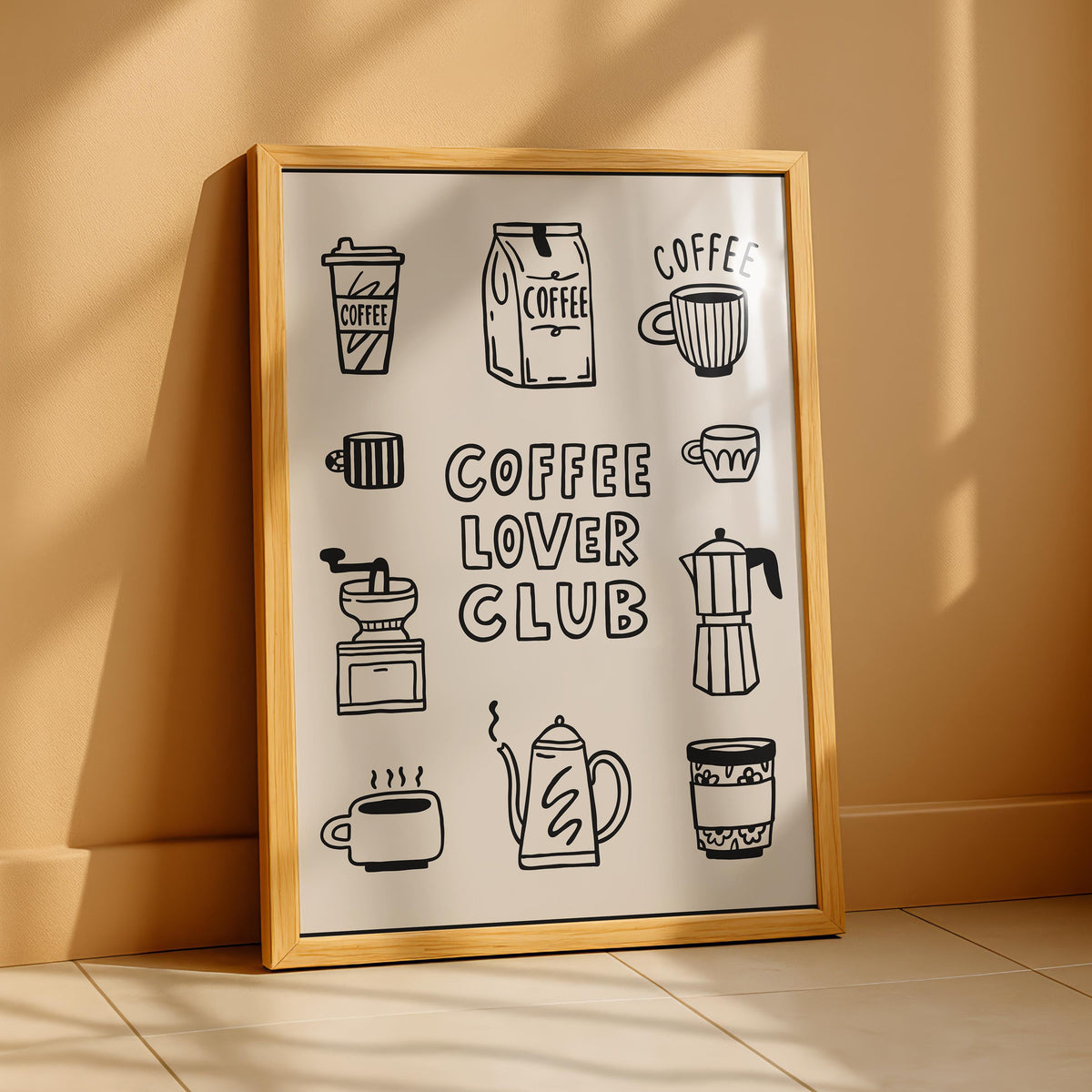 Coffee Lover Kitchen Print - Coffee Drawings - Prints for Kitchen - Wall Art Prints