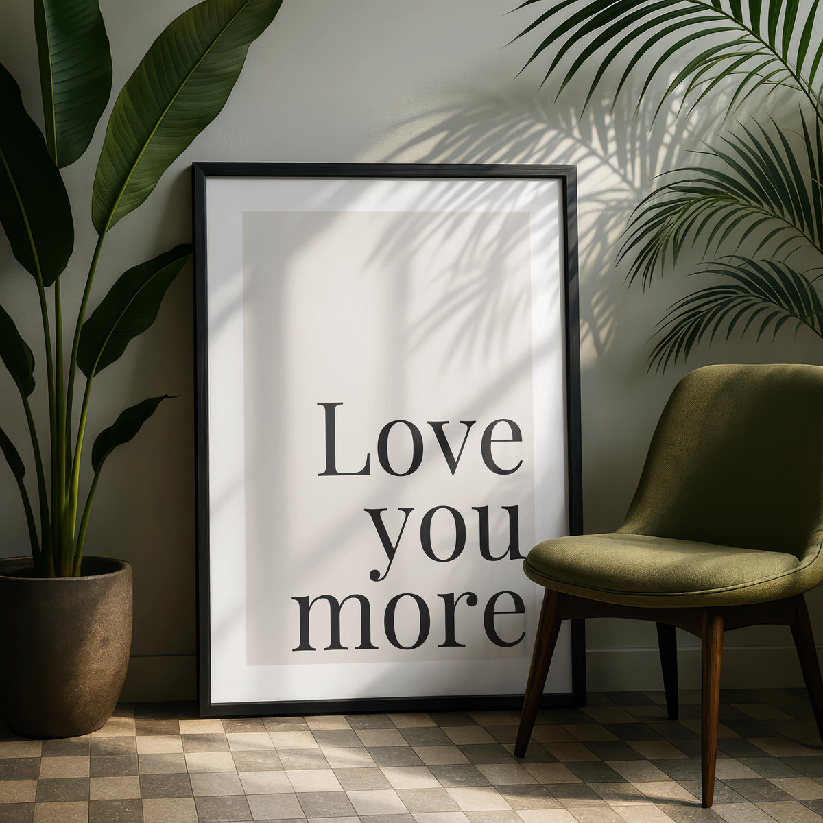 Love you more - love quotes - typography Hallway Welcome Art - minimalist wall art - bedroom art