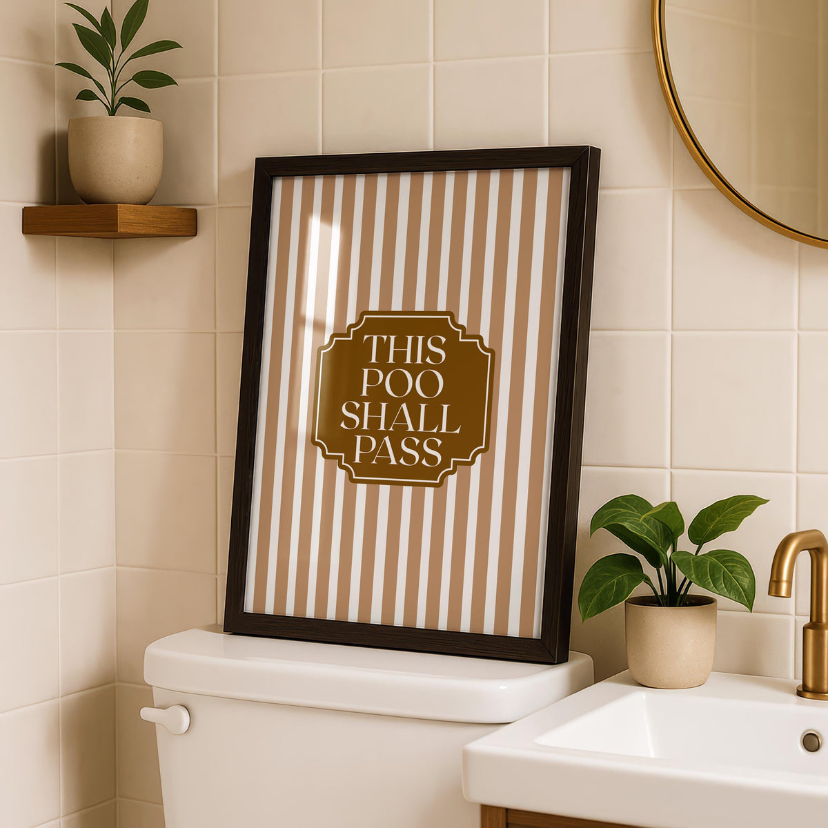 This poo shall pass - Funny Bathroom Art Print - Cheeky Home Decor - Bathroom Wall Art - Toilet Decor