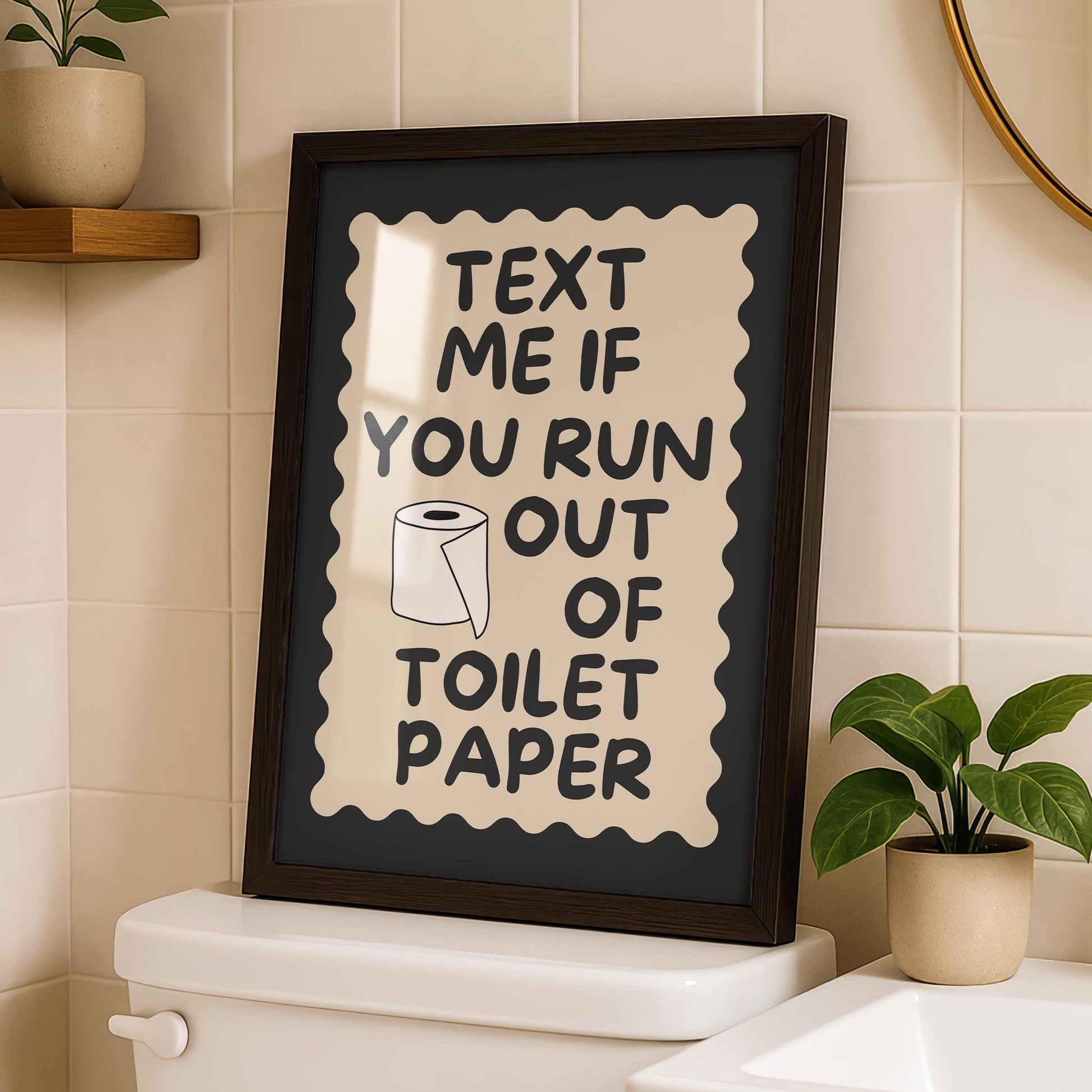 Funny Toilet Paper Print - Cute Wall Art - Bathroom Decor - Toilet Art