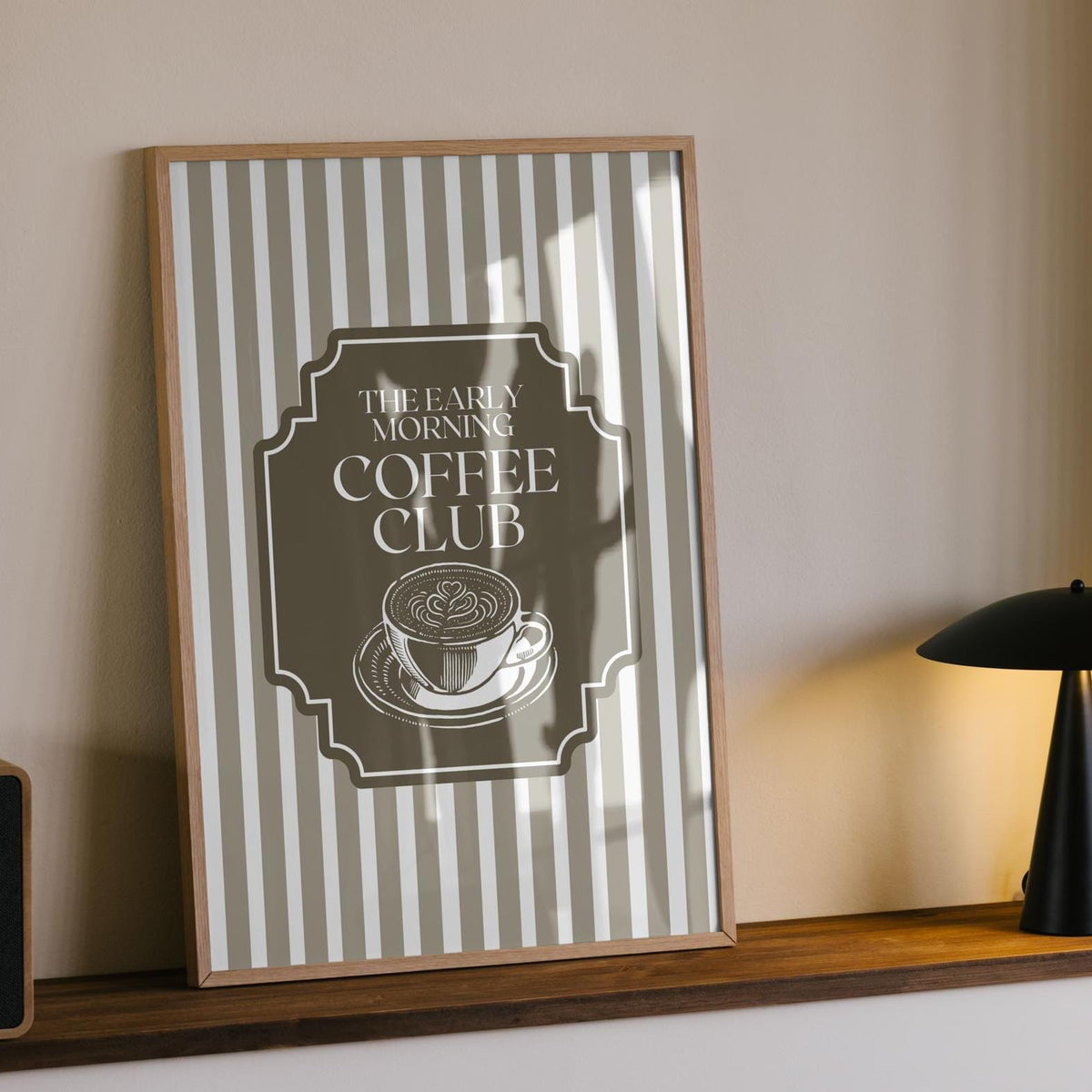 Coffee club - Kitchen Decor - Stripes Art - Coffee Station Prints